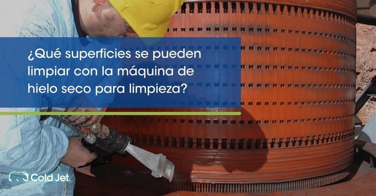 ¿Qué superficies se limpian con la máquina de hielo seco para limpieza?
