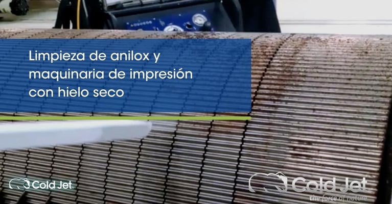 Limpieza de anilox y maquinaria de impresión con hielo seco